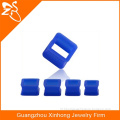 Wholesale Silicone Ear Tunnels Stretchers Blue Square Ear Plugs Earlets Size 4mm-50mm